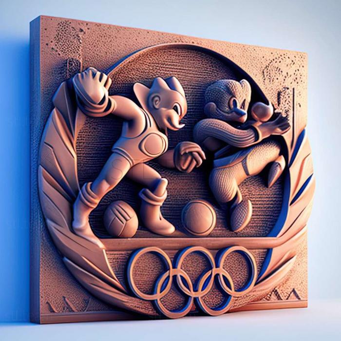 3D model Mario  Sonic at the Olympic Winter Games game (STL)